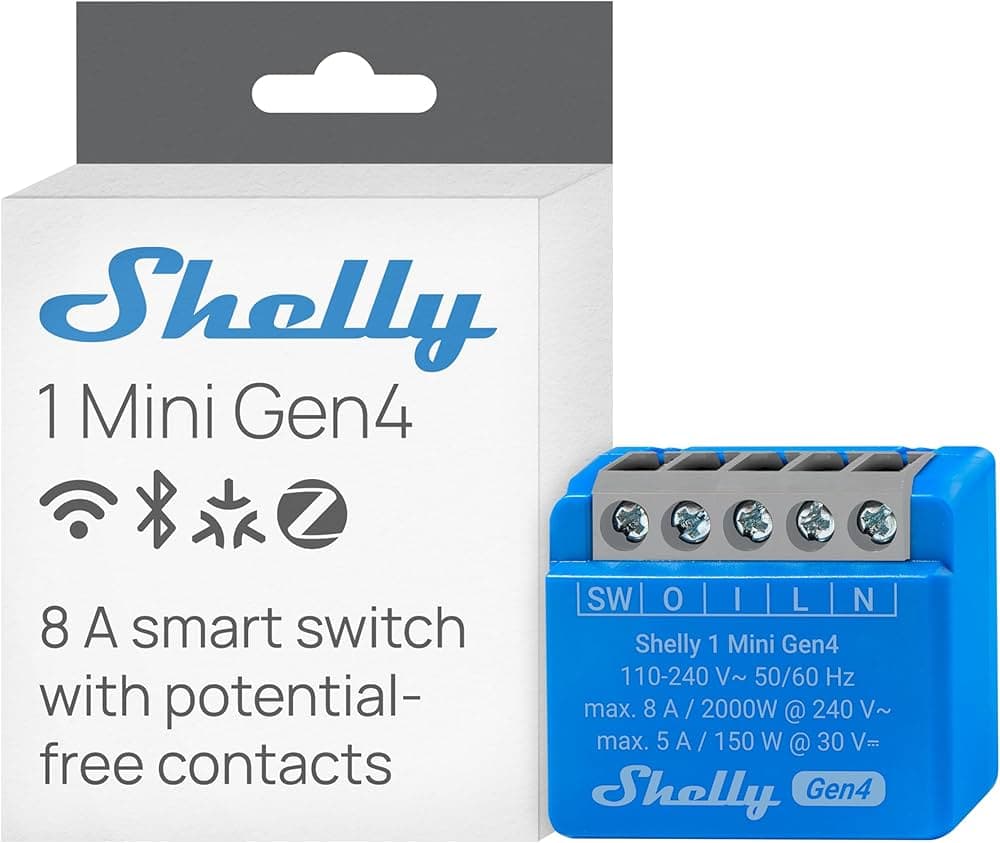 Ndërprerës i zgjuar Shelly 1 Mini Gen4 8A