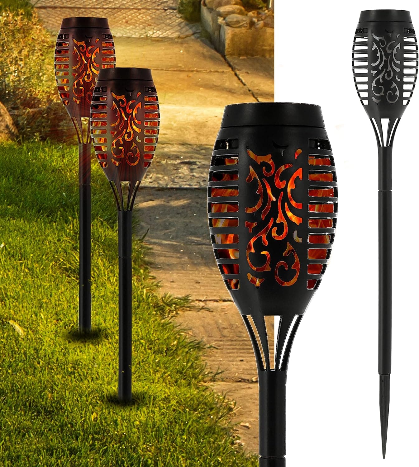 Drita dekoruese me solar EASYmaxx Flammen-Effekt