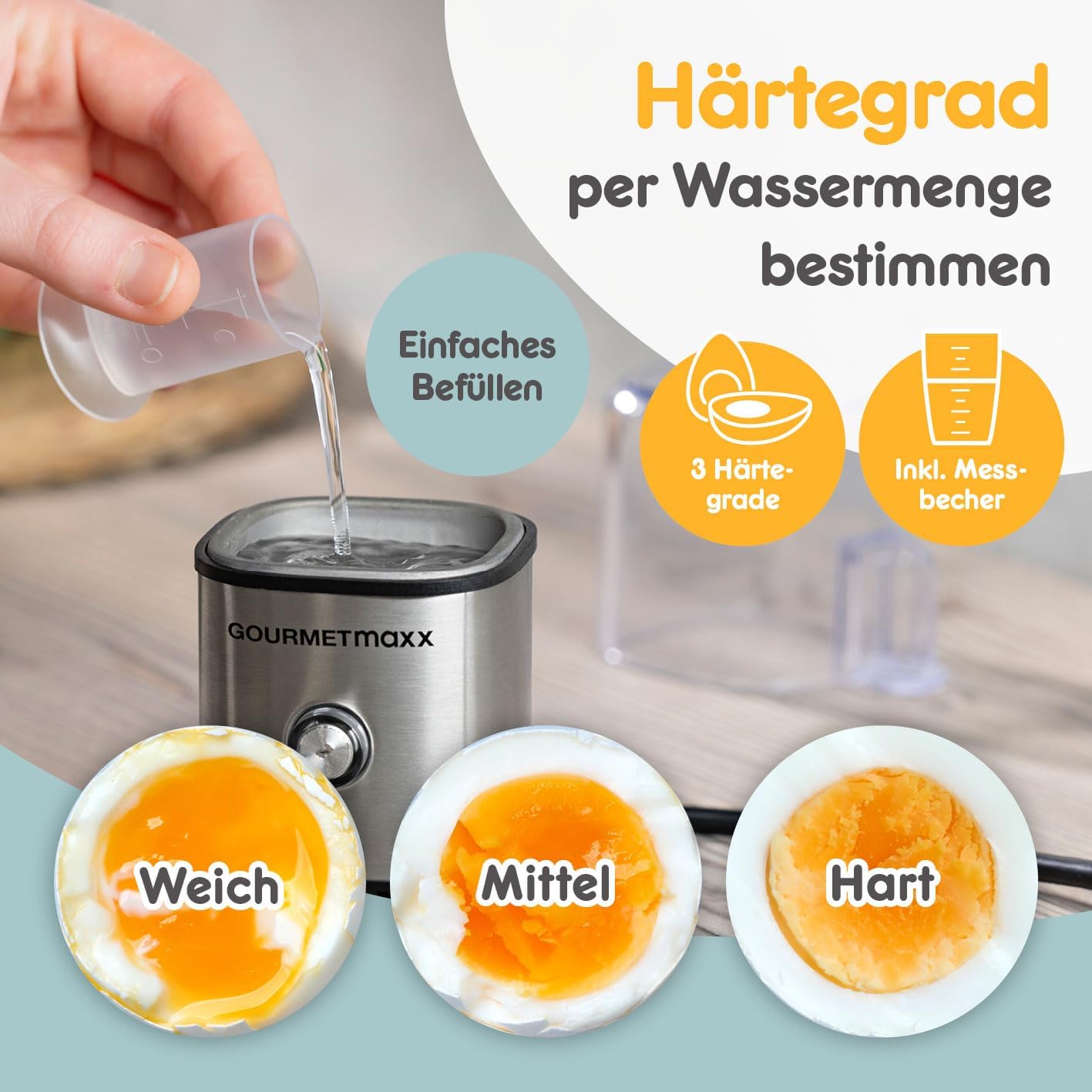 Aparat për zierjen e vezëve GOURMETmaxx — foto 4