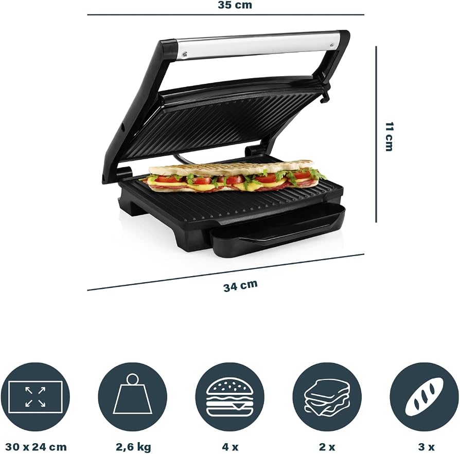 Grill Panini Princess 2000W 30x24cm — foto 2