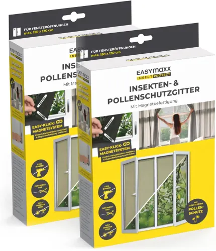 Rrjetë mbrojtëse EASYmaxx për insekte dhe polen 150x130 cm