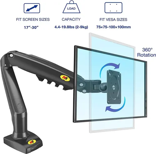 Mbajtëse Monitor NB Ergonomic F80 17"-30"